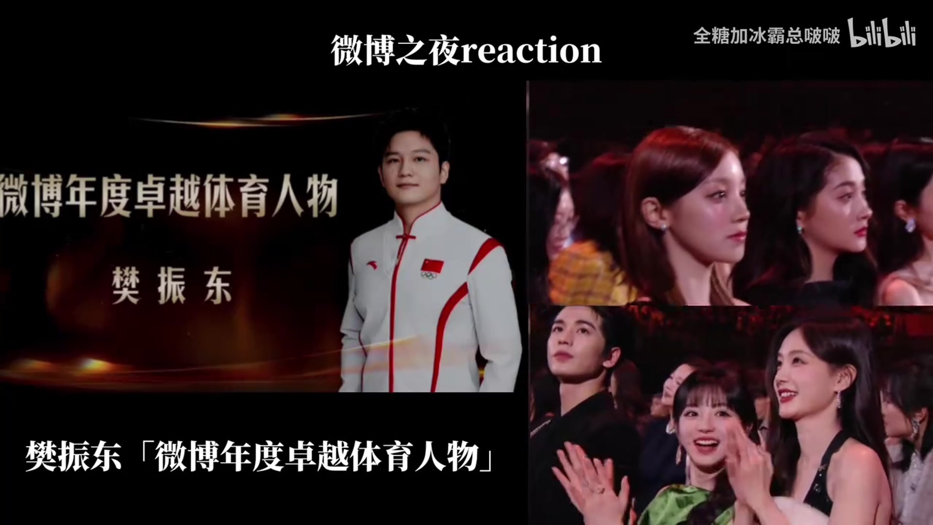 樊振东微博之夜获奖，台下李一桐模仿樊振东模仿姆巴佩庆祝😂